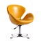 Manhattan Comfort Raspberry Faux Leather Adjustable Swivel Chair in Yellow and Polished Chrome, PK2 2-AC038-YL - alternate 2